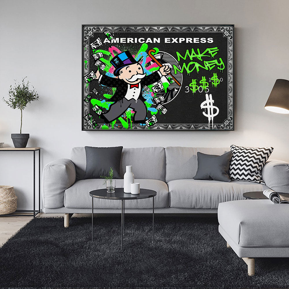 CORX Designs - Graffiti Monopoly Millionaire Money Wall Art Canvas - Review
