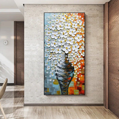 CORX Designs - Abstract Vase 3D White Flower Wall Art Canvas - Review