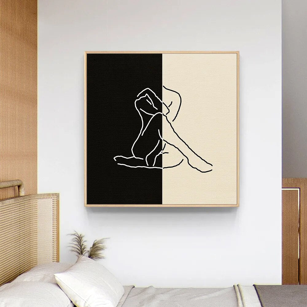 CORX Designs - Sitting Figure Line Wall Art Canvas - Review
