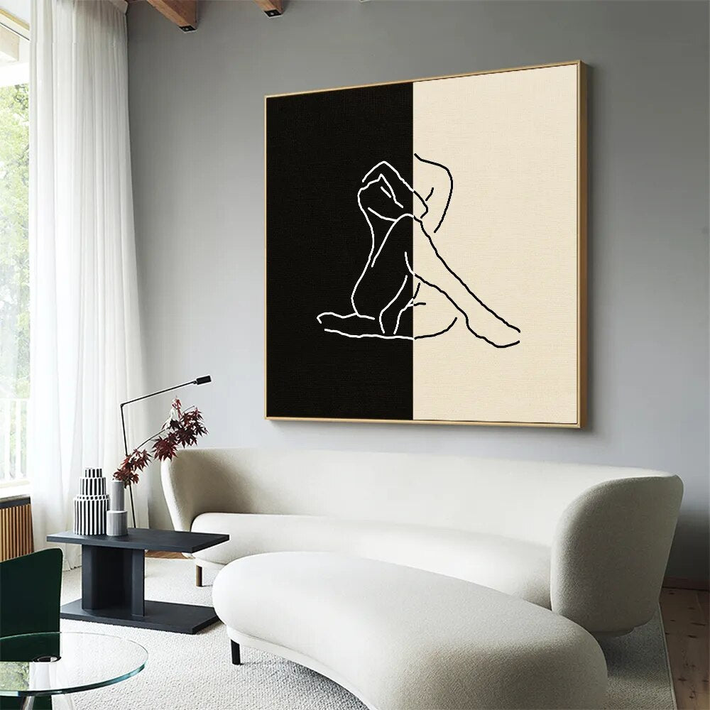 CORX Designs - Sitting Figure Line Wall Art Canvas - Review