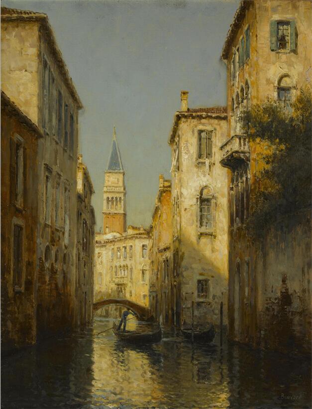 CORX Designs - Vintage Water Town Venice Oil Painting Canvas Art - Review