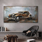 CORX Designs - Retro Vintage Motorcycle Car Oil Painting Wall Art Canvas - Review