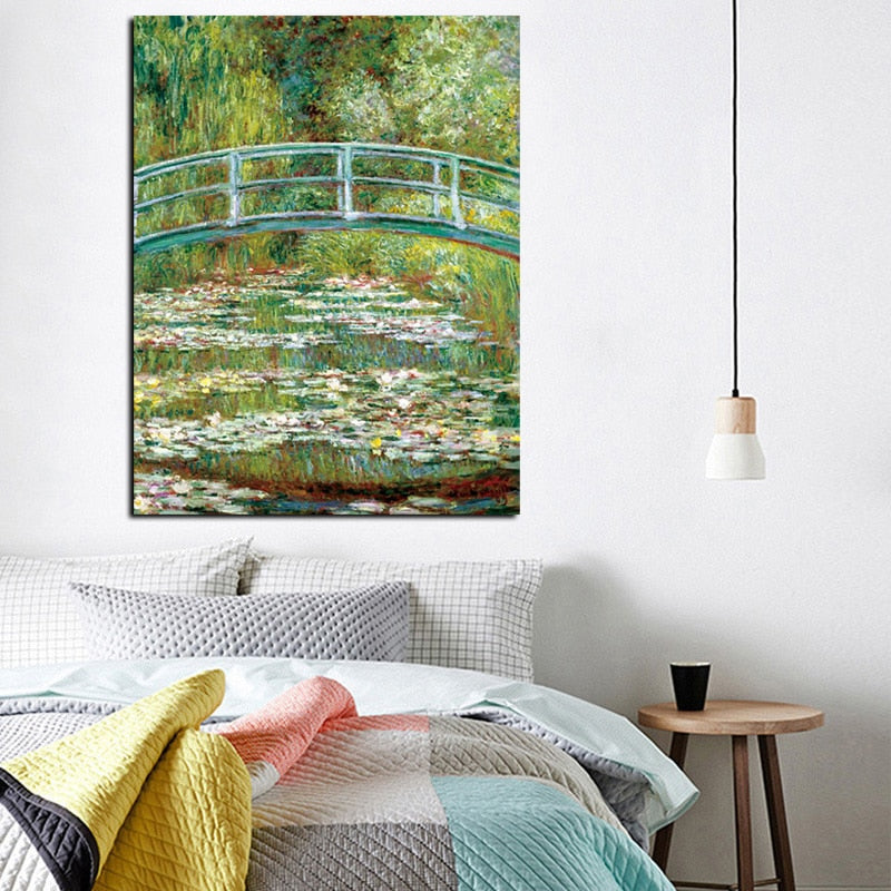 CORX Designs - Claude Monet Water Lilies and Japanese Bridge Oil Painting Canvas Art - Review