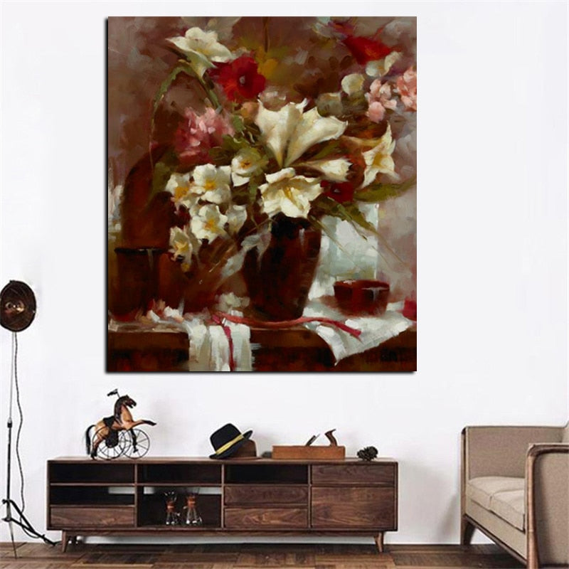 CORX Designs - Flowers in Vase Oil Painting Canvas Art - Review