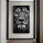 CORX Designs - Black And White Green Eyes Lion Wall Art Canvas - Review