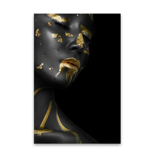 CORX Designs - Black and Gold Woman Portrait Wall Art Canvas - Review