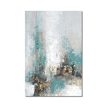 CORX Designs - Abstract Green Blue Painting Wall Art Canvas - Review