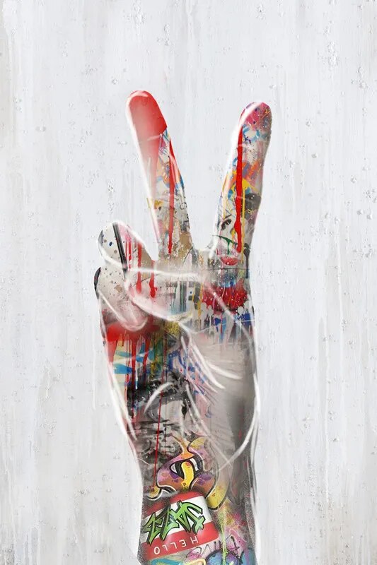 CORX Designs - Graffiti Love Hand Gesture Wall Art Canvas - Review