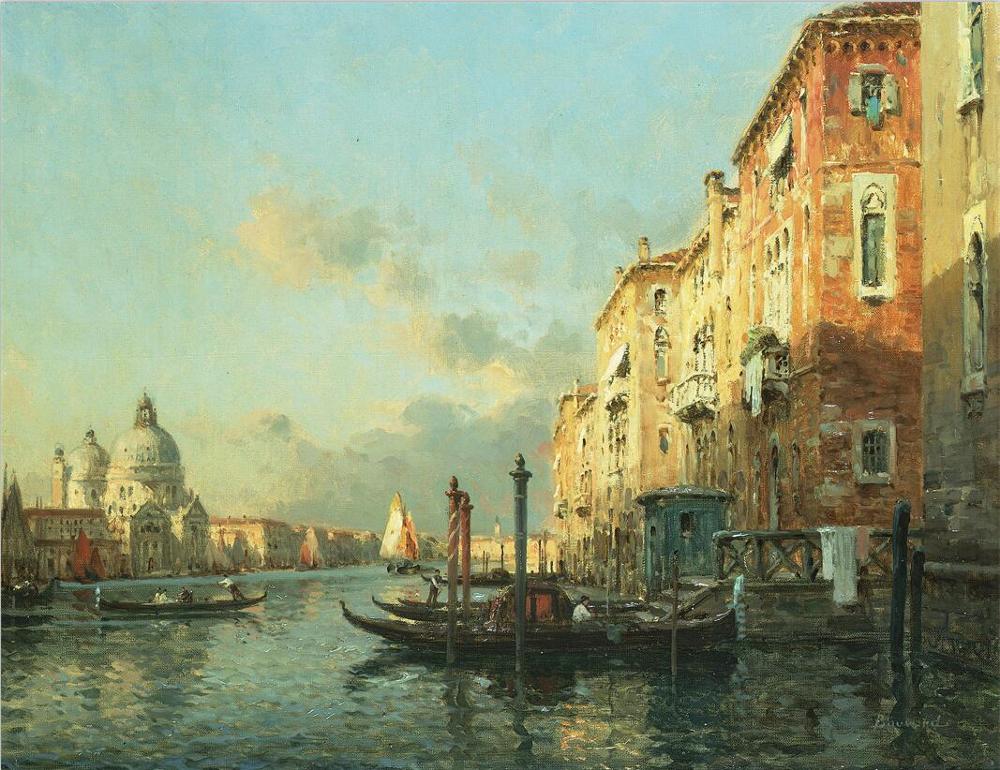 CORX Designs - Vintage Water Town Venice Oil Painting Canvas Art - Review