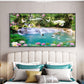 CORX Designs - Swan Waterfall Lotus Painting Wall Art Canvas - Review