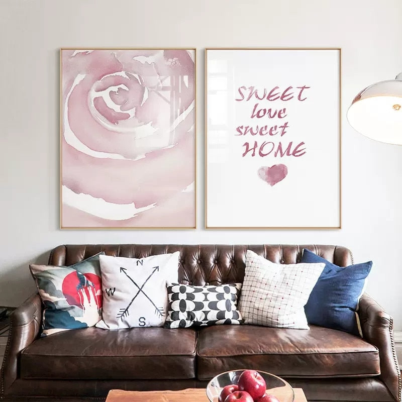 CORX Designs - Pink Rose Heart Wall Art Canvas - Review