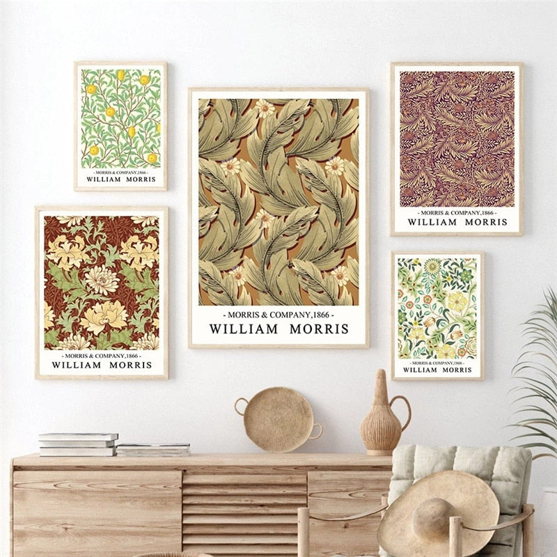 CORX Designs - William Morris Plant Leaf Bird Botanical Wall Art Canvas - Review