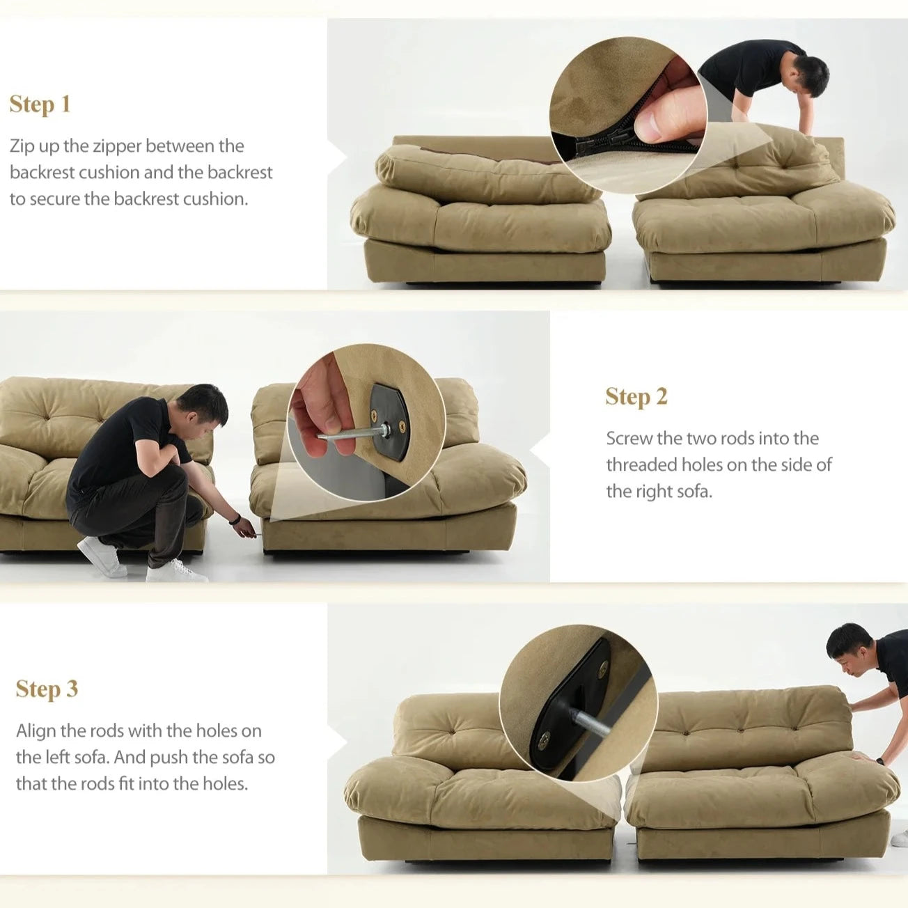 CORX Designs - Malino Cloud Sofa Sleeper Modular Couch - Review