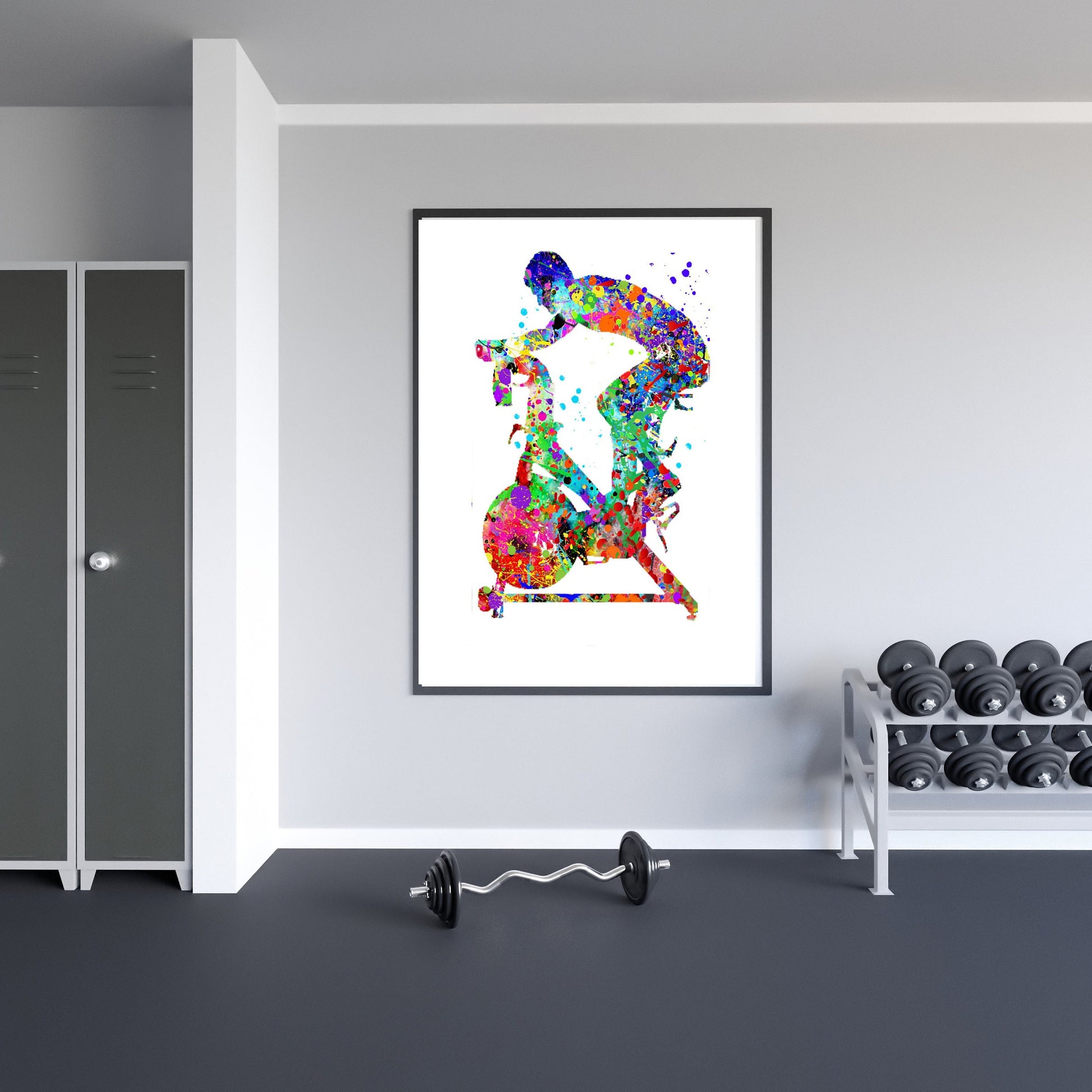 CORX Designs - Exercise Bike Watercolor Gym Canvas Art - Review