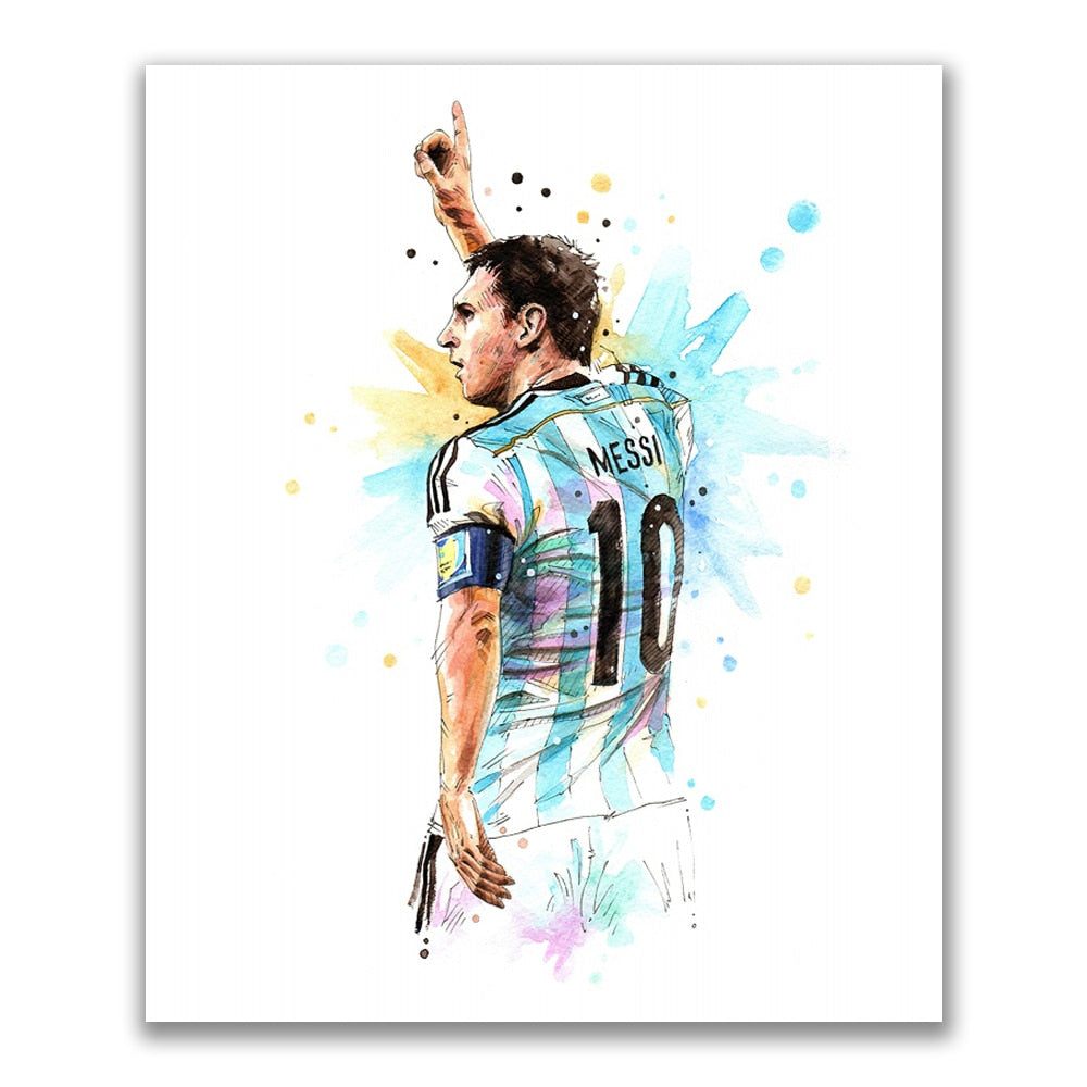 CORX Designs - Watercolor Soccer Football Star Wall Art Canvas - Review