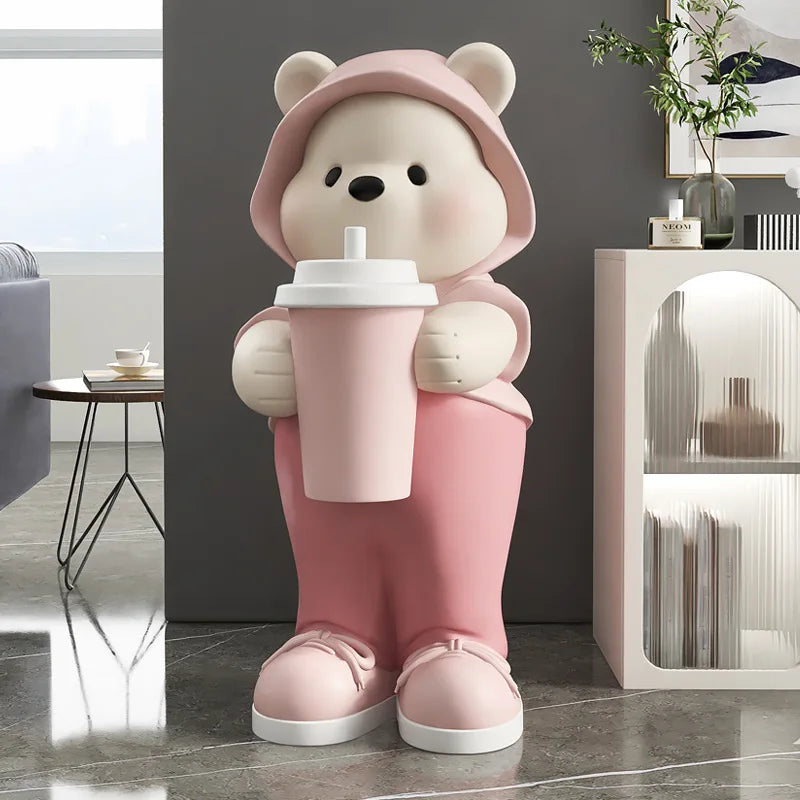 CORX Designs - Cute Bear Milk Tea Floor Decoration Statue - Review