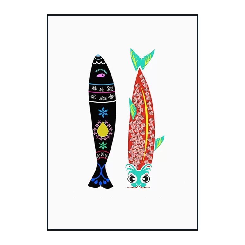 CORX Designs - Abstract Watercolor Colorful Fish Canvas Art - Review