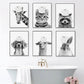 CORX Designs - Black and White Animal Funny Bathroom Canvas Art - Review