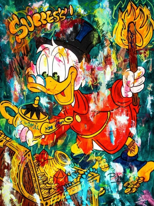 CORX Designs - Graffiti Art Donald Duck Rich Money Canvas Art - Review