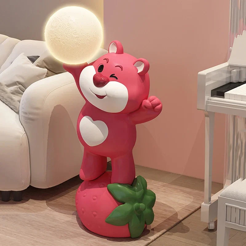 CORX Designs - Strawberry Pink Bear Floor Ornament with Lamp - Review