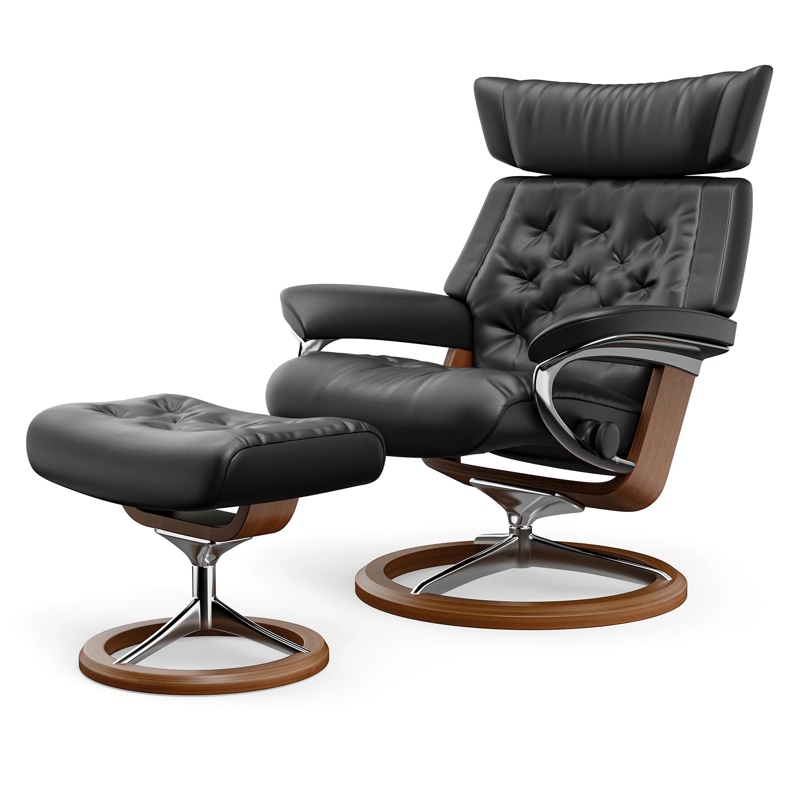 CORX Designs - Stressless Ergonomic Genuine Leather Swivel Recliner with Ottoman - Review