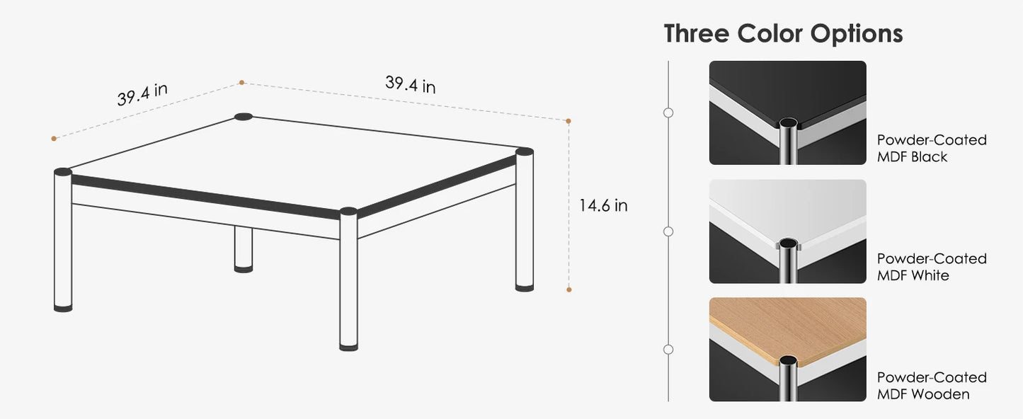 CORX Designs - USM Haller Large 39" Modern Square Coffee Table - Review