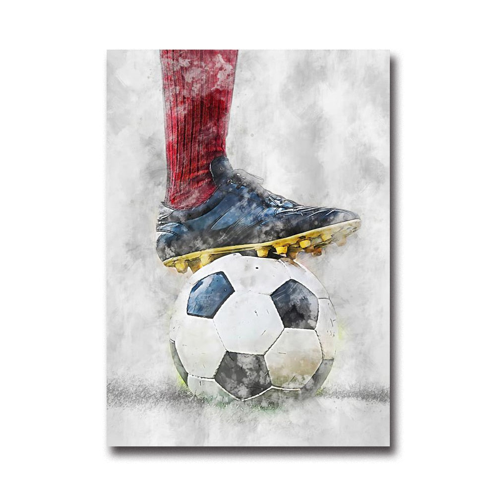 CORX Designs - Watercolor Soccer Football Sport Wall Art Canvas - Review