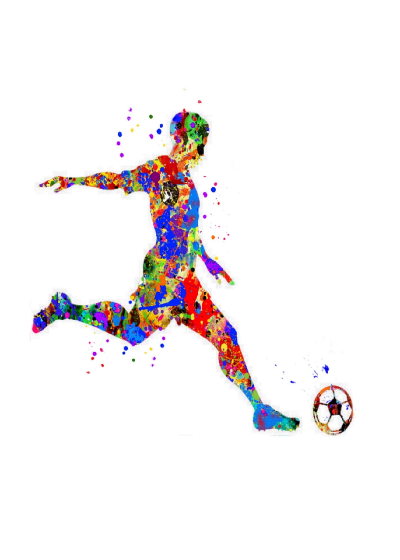 CORX Designs - Boy Play Soccer Football Watercolor Sport Canvas Art - Review