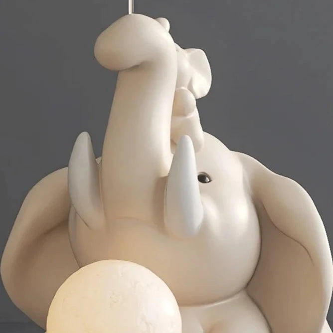 CORX Designs - Cute Baby Elephant Love Balloon Floor Ornament Statue with Lamp - Review