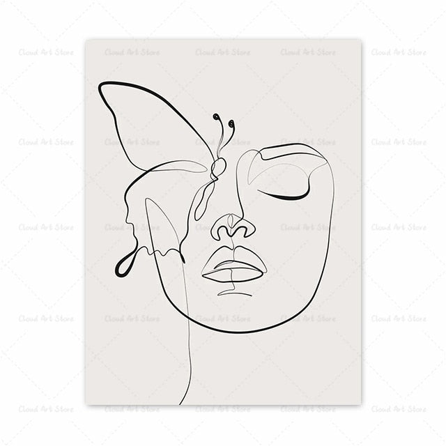 CORX Designs - Abstract Woman Body Face Line Wall Art Canvas - Review