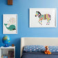 CORX Designs - Cartoon Hedgehog Sheep Whale Nursery Room Canvas Art - Review