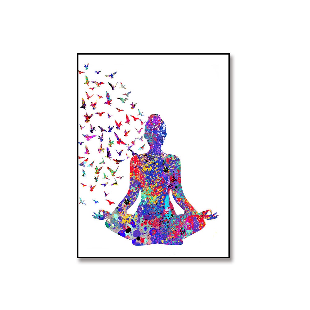 CORX Designs - Yoga Meditation Watercolor Canvas Art - Review