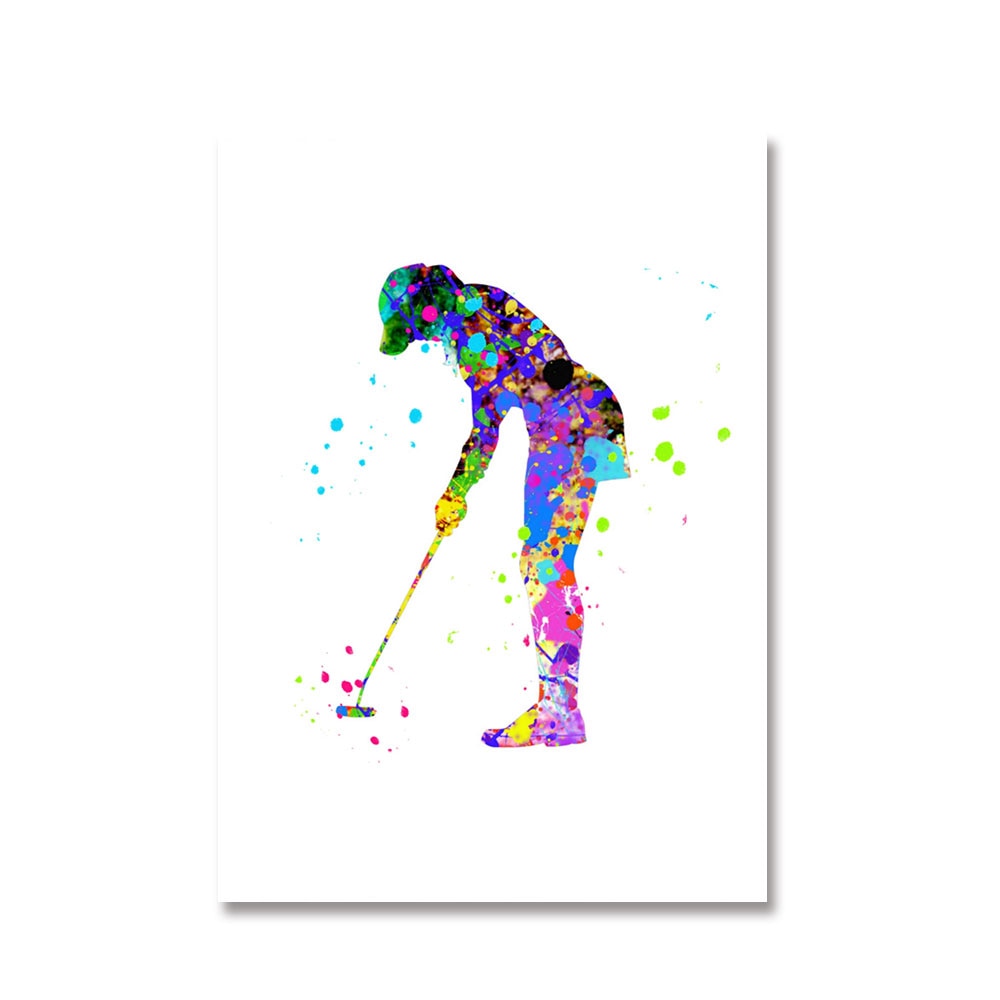 CORX Designs - Woman Golf Watercolor Canvas - Review