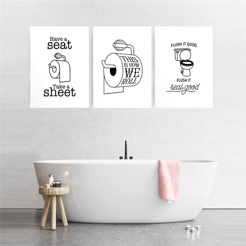 CORX Designs - Funny Toilet Bathroom Wall Art Canvas - Review