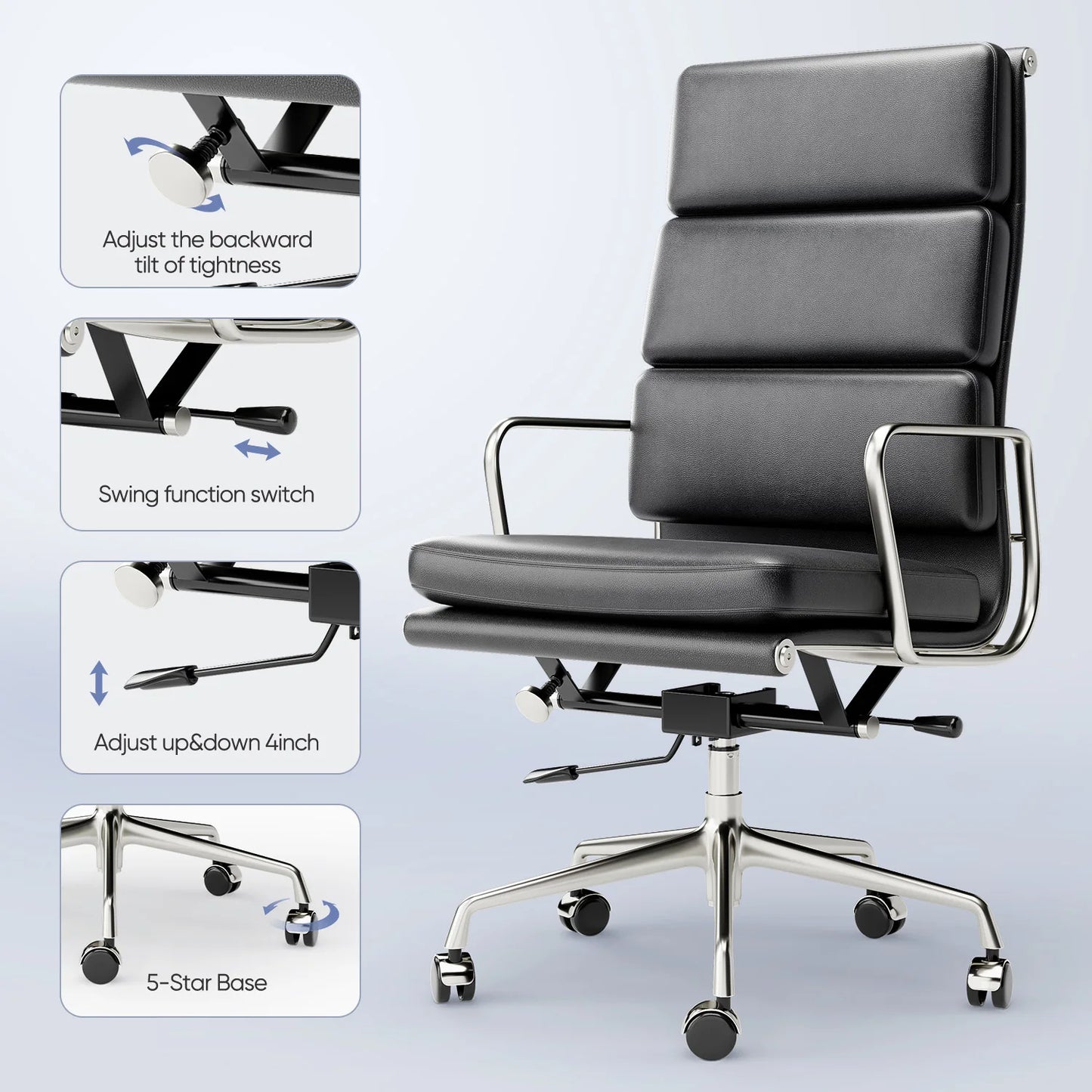 CORX Designs - Eames Soft Pad Office Chair with Genuine Leather - Review