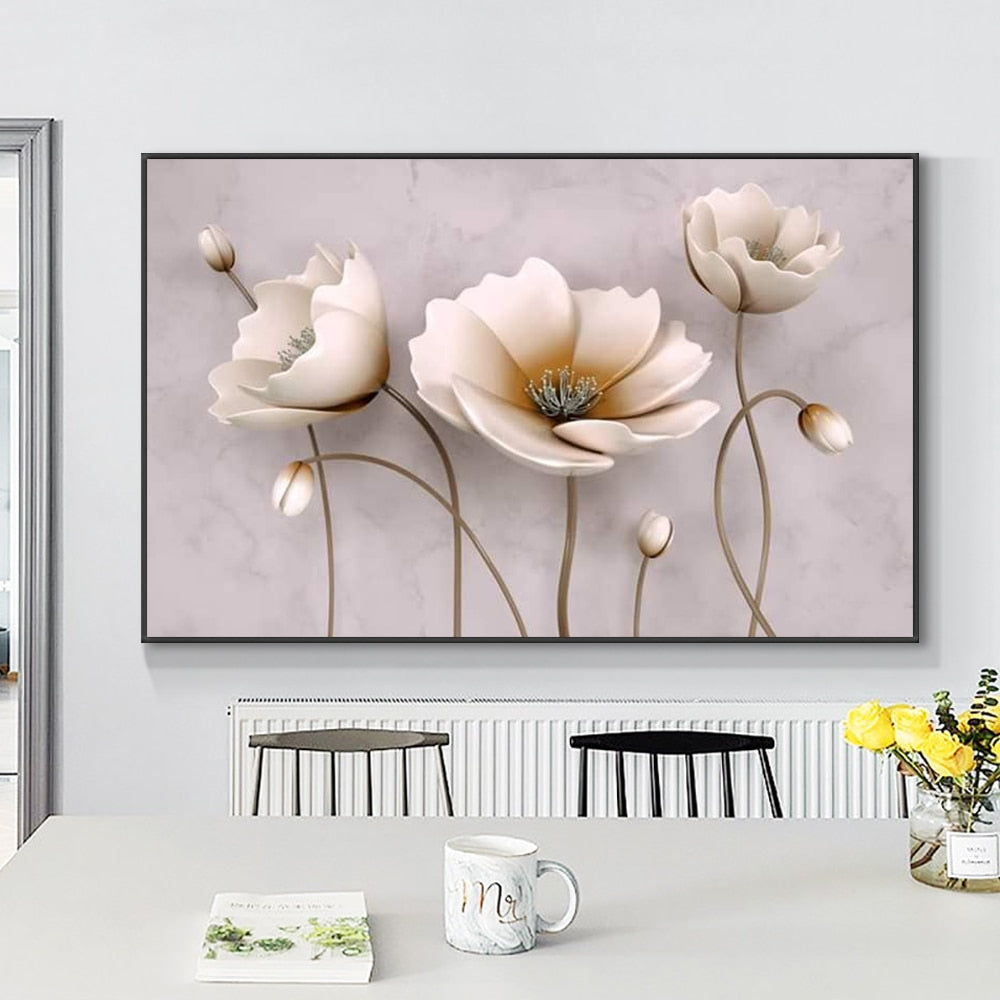 CORX Designs - White Flower Painting Canvas Art - Review