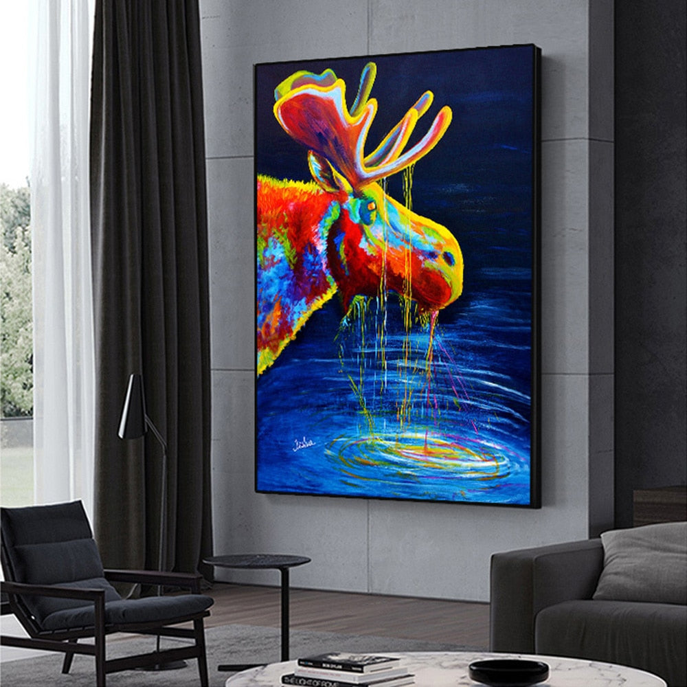 CORX Designs - Elk Drinking Water Canvas Art - Review