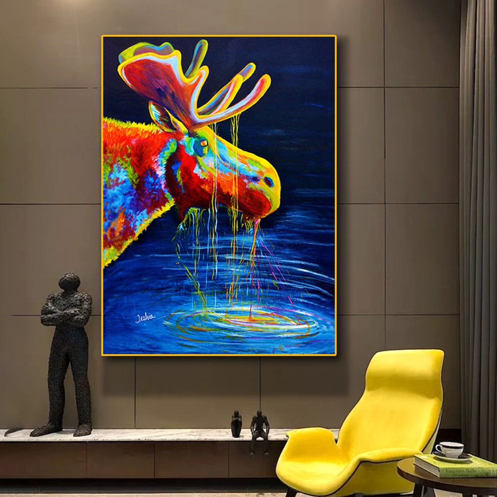 CORX Designs - Elk Drinking Water Canvas Art - Review