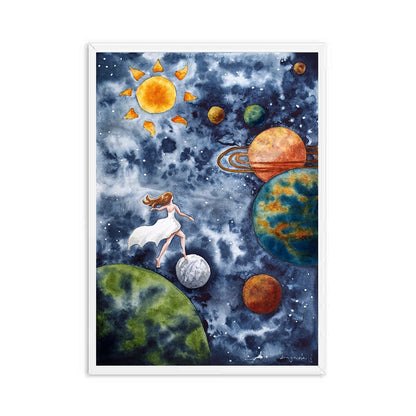 CORX Designs - Solar System Watercolor Fantasy Planet Space Canvas Art - Review