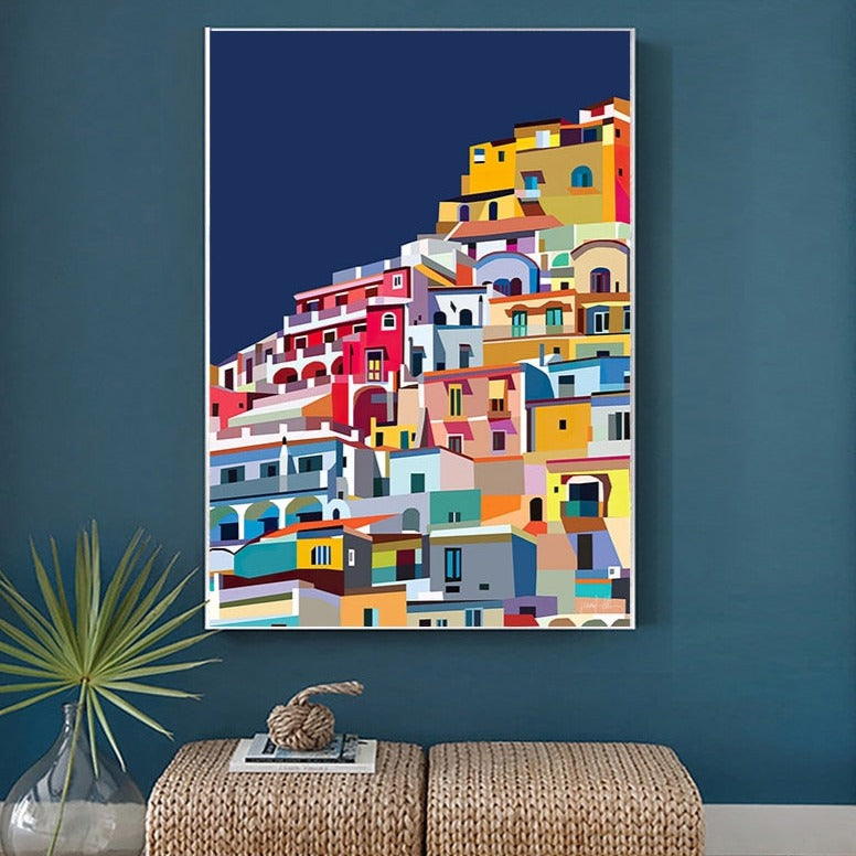 CORX Designs - Colorful Amalfi Coast Wall Art Canvas - Review