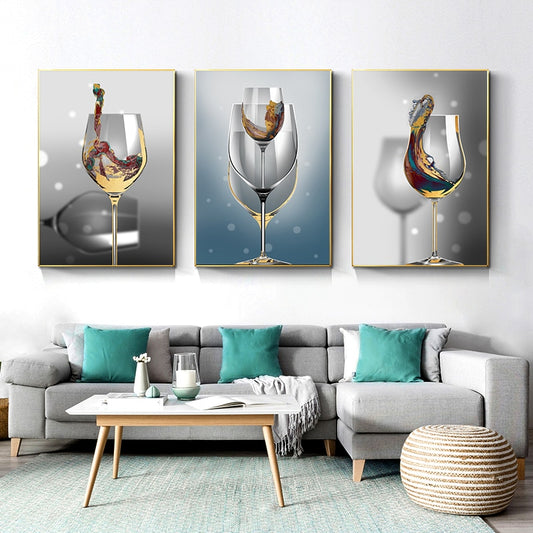 CORX Designs - Wine Glass Gold Canvas Art - Review