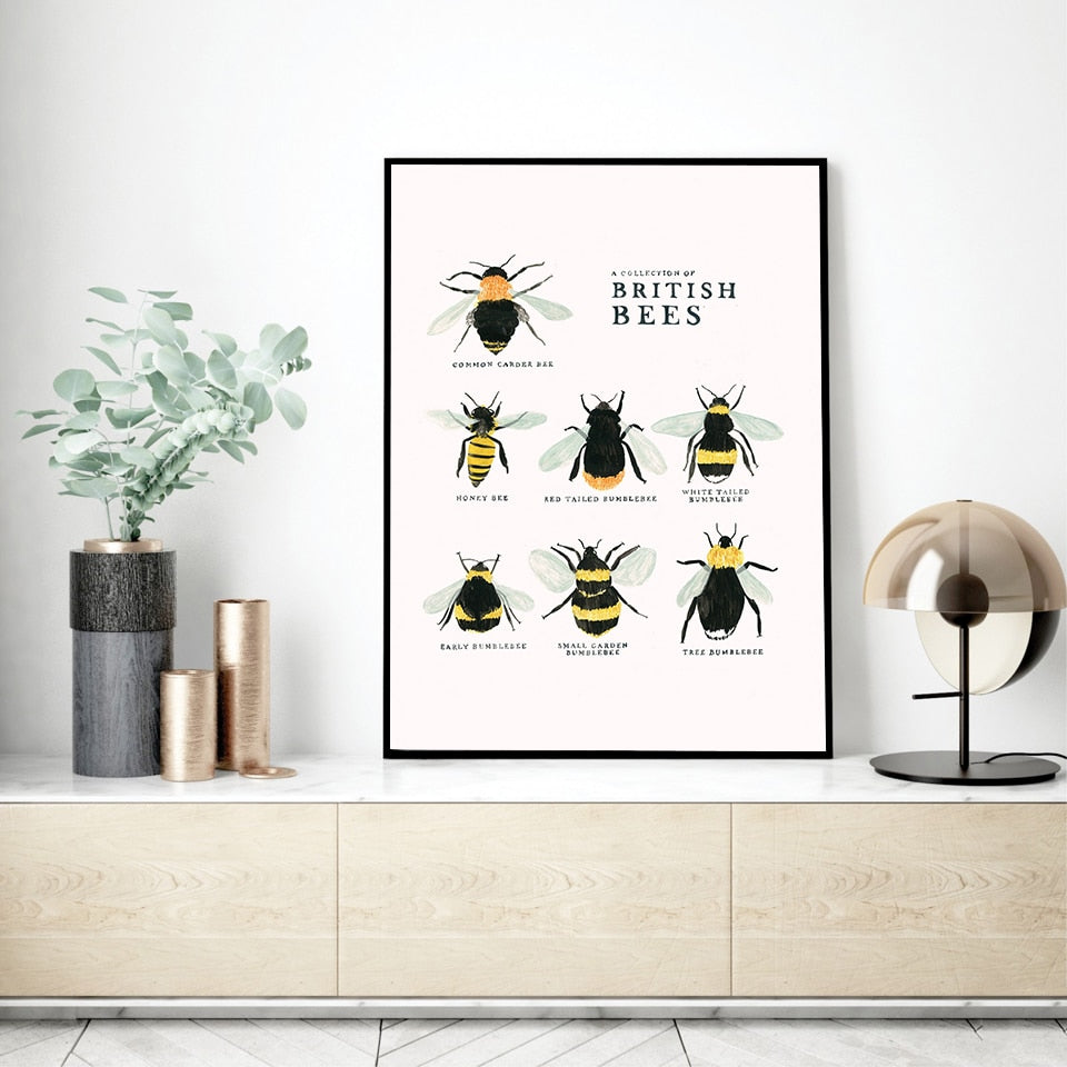 CORX Designs - A Collection Of British Bees Canvas Art - Review