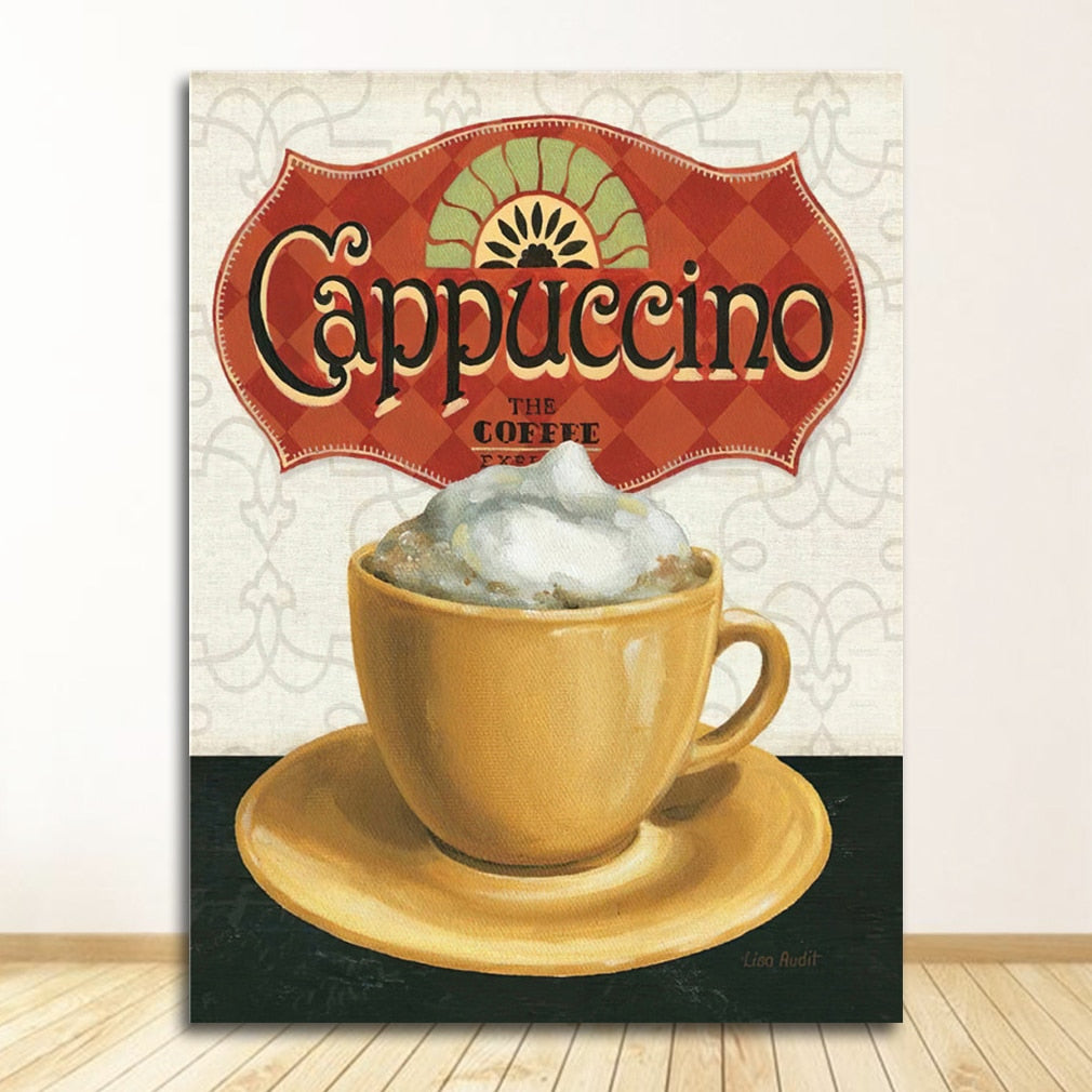 CORX Designs - Coffee Poster Coffee Shop Kitchen Decoration Canvas Art - Review