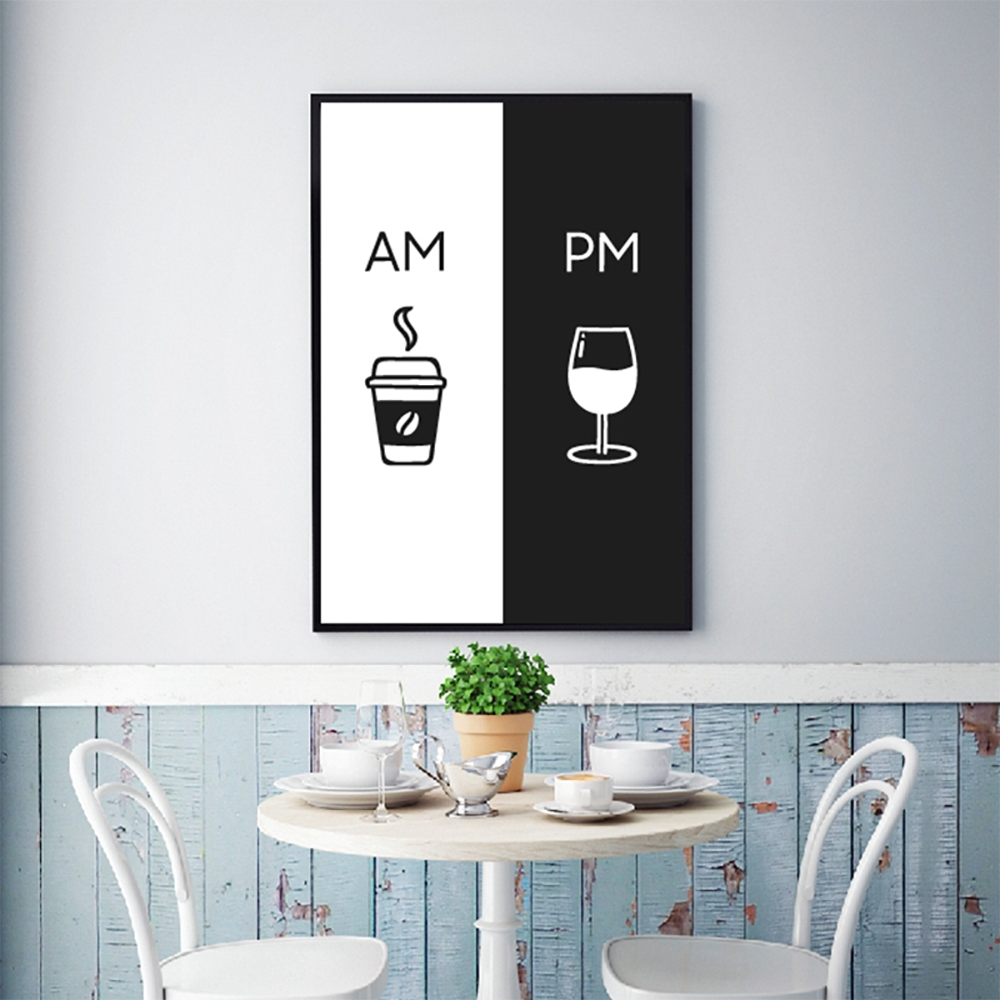 CORX Designs - Black and White Coffee and Wine Canvas Art - Review