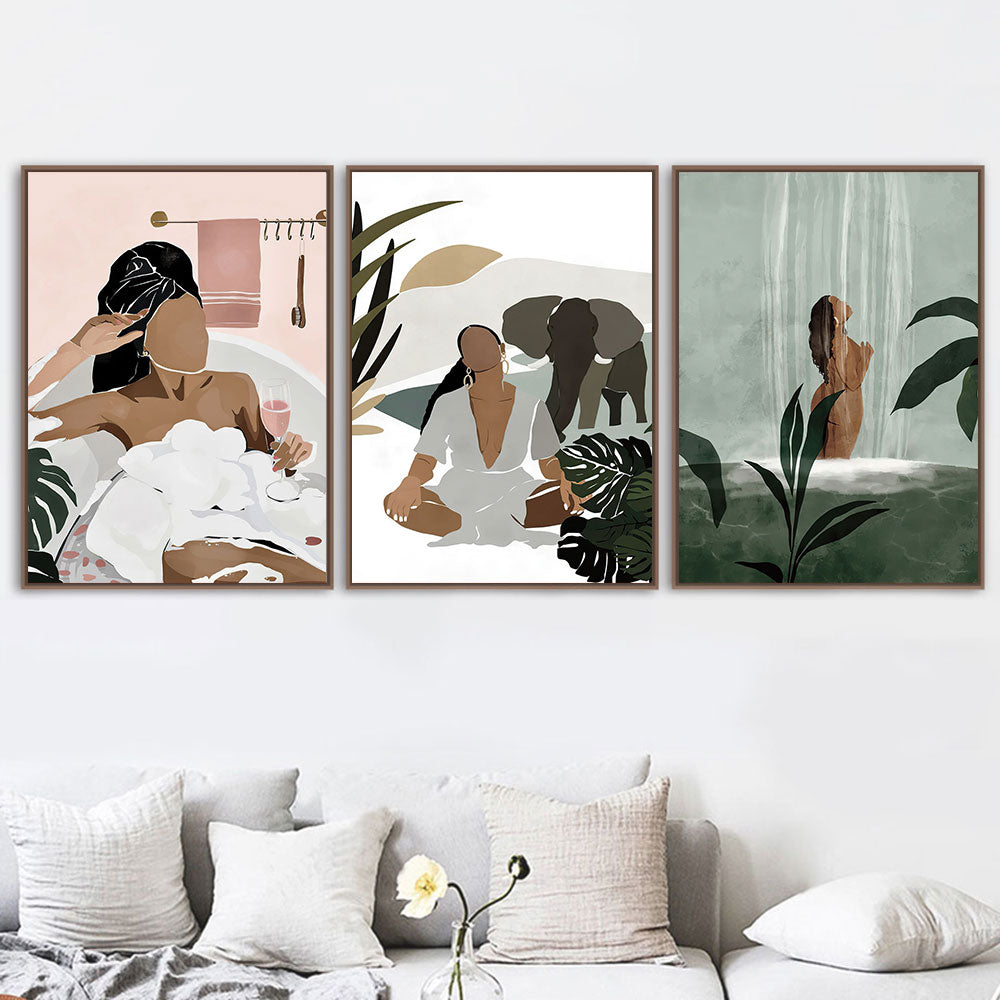 CORX Designs - Woman Meditation Bubble Bath Shower Canvas Art - Review