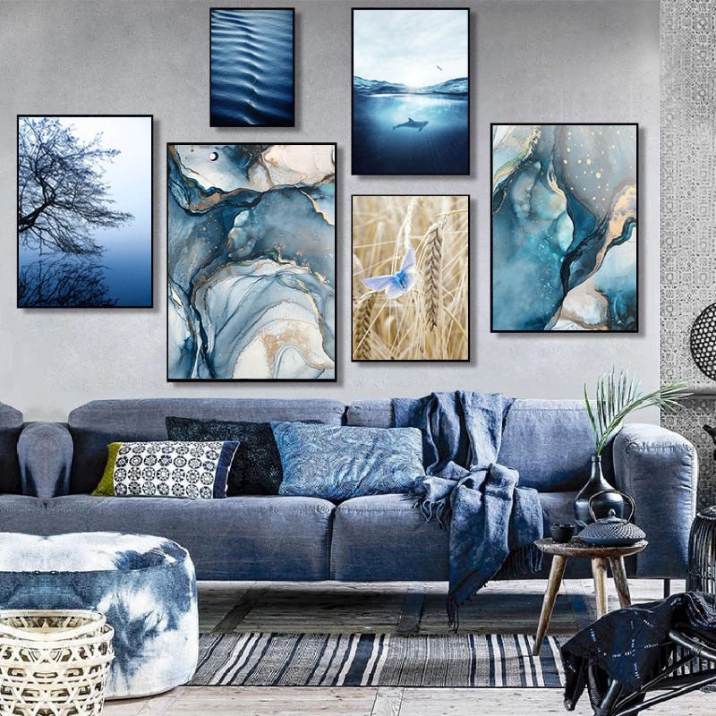 CORX Designs - Blue Abstract Lake Canvas Art - Review