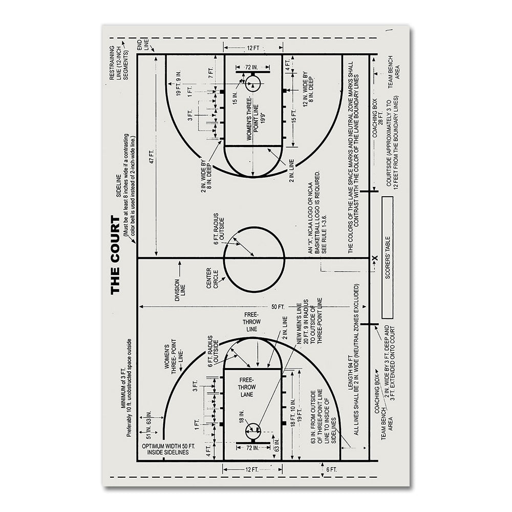 Basketball Dimensions & Drawings