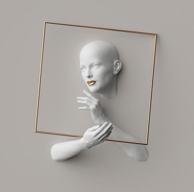 CORX Designs - Woman Sculpture Gold and White Canvas Art - Review