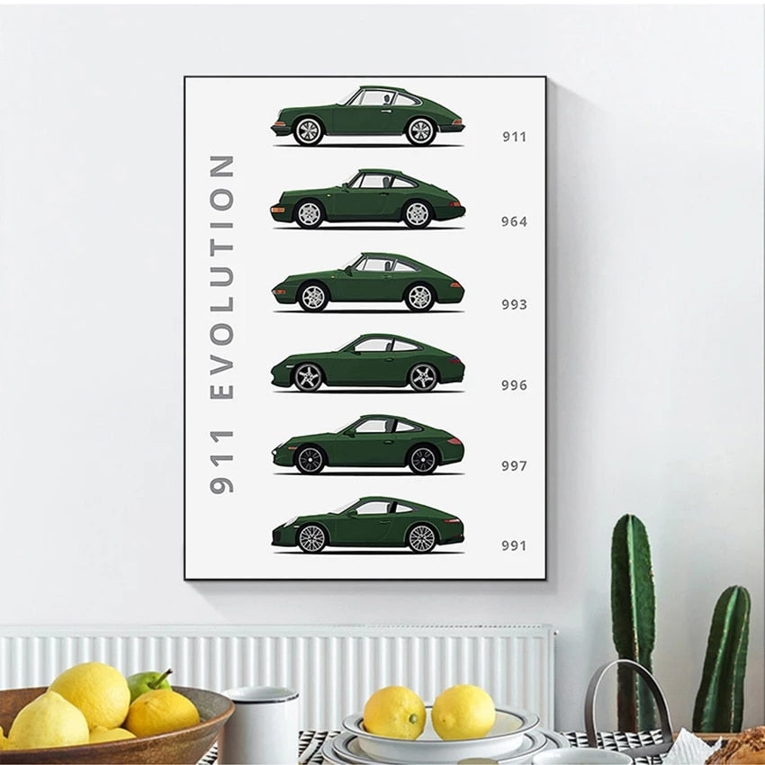 CORX Designs - 911 and Turbo Evolution Car Canvas Art - Review