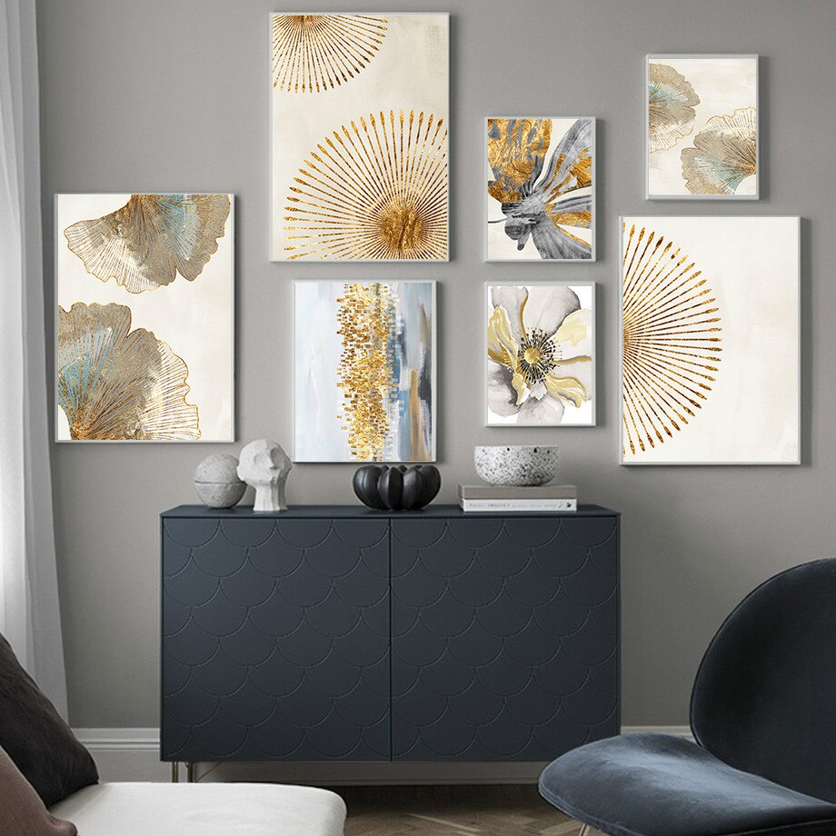 CORX Designs - Golden Ginkgo Flower Canvas Art - Review